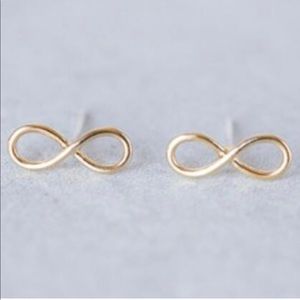 Dainty Infinity Gold color earrings